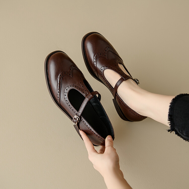 Women'S Shoes - Туфли-лодочки женские с круглым носком, спилок,